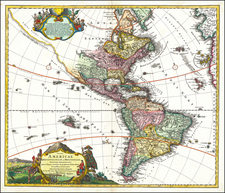 America Map By Johann Baptist Homann