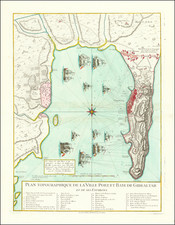 Plan Topographique de la Ville Port, et Baye de Gibraltar et de ses Enviorns