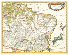 China, Central Asia & Caucasus and Russia in Asia Map By Frederick De Wit