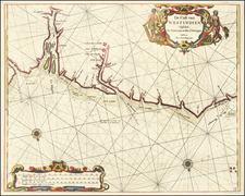 Guianas & Suriname Map By Arent Roggeveen / Jacobus Robijn