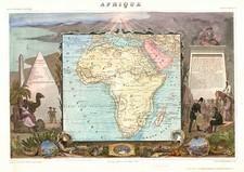 Africa and Africa Map By Victor Levasseur
