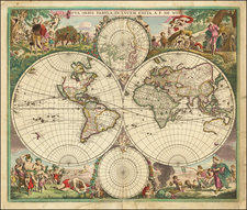 World and California as an Island Map By Frederick De Wit