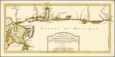 South and Louisiana Map By Jacques Nicolas Bellin