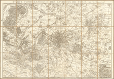 France and Paris and Île-de-France Map By J. Andriveau-Goujon / J Goujon