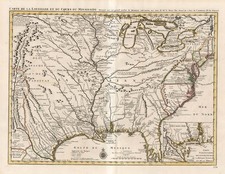 South, Southeast, Midwest and Southwest Map By Johannes Covens  &  Cornelis Mortier