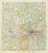 World War II and Germany Map By General Staff of the Red Army