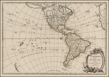 Alaska, South America and America Map By Jean Janvier