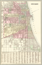 Illinois and Chicago Map By Samuel Augustus Mitchell Jr.