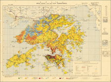 Hong Kong Map By Geographical Section, War Office (UK)