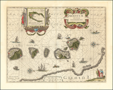 Indonesia and Other Islands Map By Willem Janszoon Blaeu