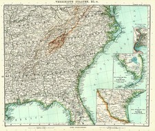 South and Southeast Map By Adolf Stieler