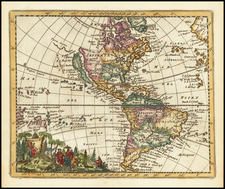 California as an Island and America Map By Jacques Peeters