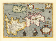 British Isles Map By Abraham Ortelius