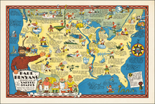 United States and Pictorial Maps Map By R. D. Handy