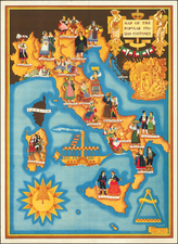 Italy, Pictorial Maps and Travel Posters Map By Umberto Zimelli / Emma Calderini