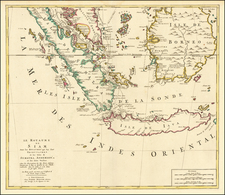 Southeast Asia, Singapore and Indonesia Map By Pierre Mortier
