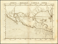 South, Southeast, Texas, Southwest and Mexico Map By Girolamo Ruscelli