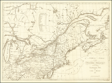 New England, New York State, Mid-Atlantic, Midwest and Eastern Canada Map By John Melish / Axel Klinckowstrom