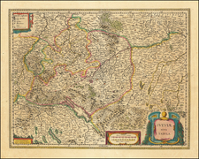 Switzerland and Süddeutschland Map By Willem Janszoon Blaeu