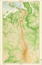 Russia and World War II Map By General Staff of the German Army