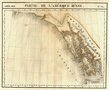 Alaska and Canada Map By Philippe Marie Vandermaelen