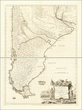 South America, Argentina and Chile Map By Thomas Kitchin