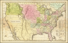 United States Map By Francis Junius Huntington  &  Hezekiah Huntington