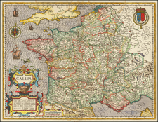 France Map By Jodocus Hondius