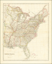 United States Map By John Arrowsmith