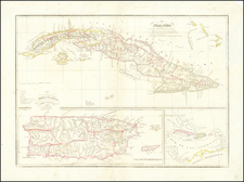 Cuba and Puerto Rico Map By Camilo Alabern