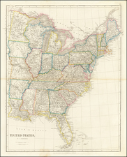 United States Map By John Arrowsmith