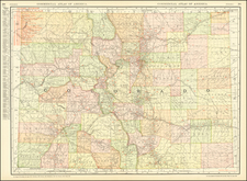 Southwest, Rocky Mountains and Colorado Map By Rand McNally & Company