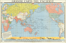 World, Pacific Ocean, Pacific and World War II Map By Ente Geografico Italiano