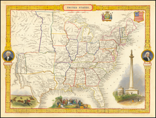 United States Map By John Tallis