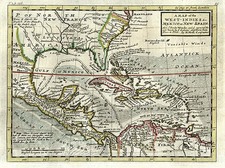 South, Southeast and Caribbean Map By Herman Moll