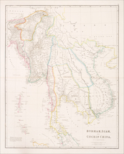 Southeast Asia, Malaysia and Thailand, Cambodia, Vietnam Map By John Arrowsmith