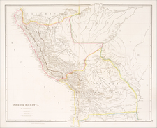 Paraguay & Bolivia and Peru & Ecuador Map By John Arrowsmith