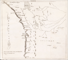 Chile, Paraguay & Bolivia and Peru & Ecuador Map By Antonio de Herrera y Tordesillas