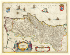 Portugal Map By Johannes et Cornelis Blaeu