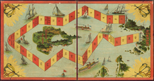 Massachusetts, Rhode Island, Pictorial Maps and Curiosities Map By McLoughlin Brothers