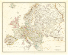 Europe Map By John Arrowsmith