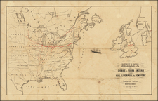 Atlantic Ocean, United States and Scandinavia Map By Frederick Nelson