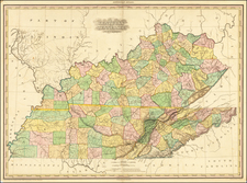 South, Kentucky and Tennessee Map By Henry Schenk Tanner