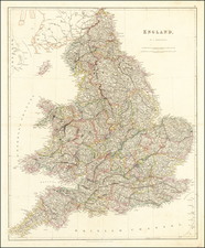 England Map By John Arrowsmith