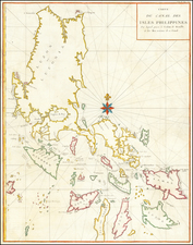 Carte du Canal des Isles Philippines Par leque passe le Galion de Manille. Et les Iles voisines de ce canal.