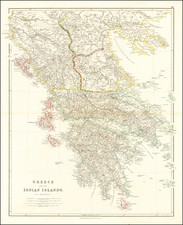 Greece Map By John Arrowsmith