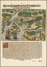 Southeast and South Carolina Map By Theodor De Bry