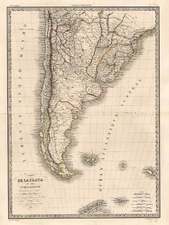 South America Map By Alexandre Emile Lapie