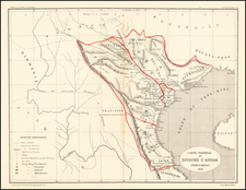 Southeast Asia and Thailand, Cambodia, Vietnam Map By Le Seminaire des Missions Etrangeres