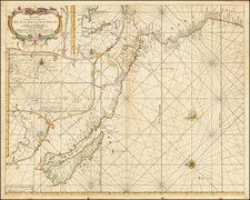 Pacific Ocean, South America, Australia & Oceania, Pacific, New Zealand and California as an Island Map By Hendrick Doncker